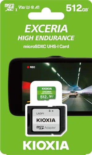 Kioxia Micro SD 512 GB EXCERIA HIGH Endurance UHS-I C10 R98 MIT Adapter