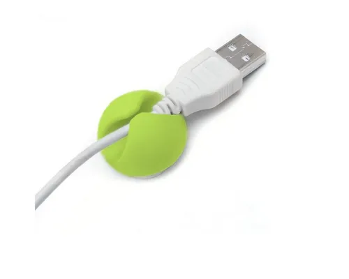 Goods+Gadgets Kabelbinder Kabelbinder & Kabelführung–6er CableDrop Kabelhalter für Schreibtisch (Kabelordner, 6 Stück) Weiß