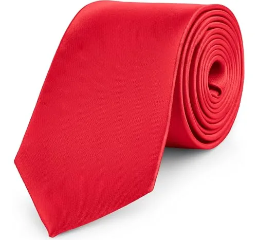 Ladeheid Herren Breite Krawatte KP-8(Red2, 150cm x 8cm)