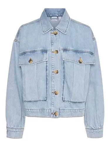 VERO MODA VMSILKA L/S DNM Shacket YO367 - Stylische Damenjacke von VERO MODA, perfekt für den lässigen Look und vielseitig kombinierbar.