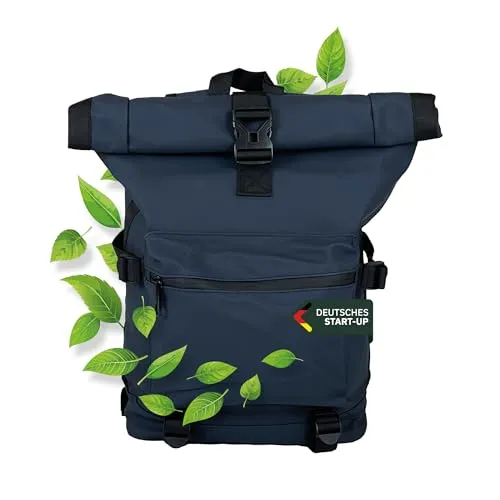 FELSKRAFT MK2 Rolltop Rucksack für Damen & Herren | Eleganter Laptop Rucksack Wasserdicht mit Laptopfach | Reiserucksack, Tagesrucksack, Schulrucksack | Für Reisen, Uni, Fahrrad, Schule, Arbeit