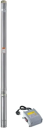 CHM GmbH® Brunnenpumpe 2,5 Zoll 750 Watt - Leistungsstarke Wasserpumpe für Zisternen mit 2800 L/h Förderleistung und 11 Bar Druck. Ideal für sandhaltige Wasserquellen bis 5% Sandanteil.