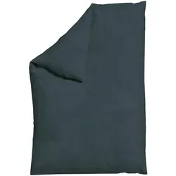 Schlafgut Bettdeckenbezug Knitted Jersey Dunkelgrau - Bettdeckenbezug aus Jersey in Dunkelgrau, Oeko-Tex® zertifiziert, pflegeleicht und atmungsaktiv für optimalen Schlafkomfort.