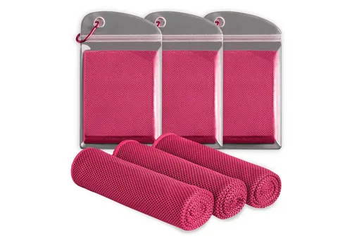 Blumtal Sporthandtuch mit Kühlfunktion aus Mikrofaser, 100x30 cm, (3-St), kühlend