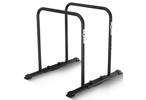 NEOLYMP Liegestützgriffe Dip Barren Calisthenics Equipment – 400 kg belastbare Dip Station (Calisthenics Equipment– rostfreie Dip Stange Fitnessgeräte für Zuhause), Dip Stangen- verstellbare Breite – 90 cm Höhe mit rutschfesten Füßen
