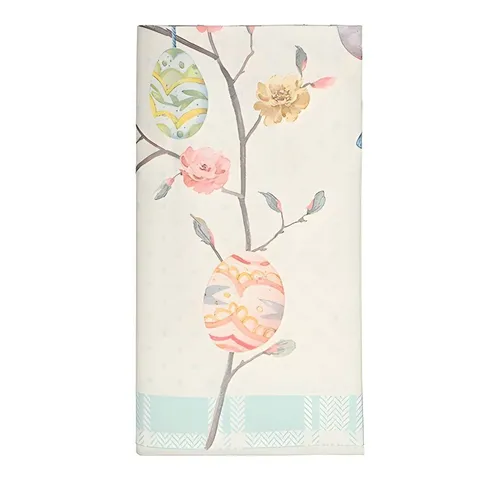 PAPSTAR Tischdecke Tischdecke, stoffähnlich, Airlaid 120 cm x 180 cm Easter Branch 5 Stk