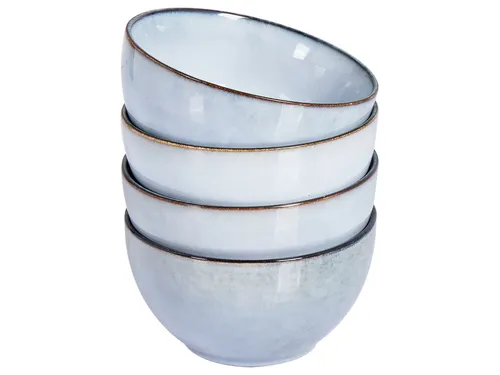 Schüssel 4er Set JUNIPER Steinzeug Hellblau