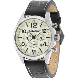Timberland Herren Uhr TBL15249JS.07 - Stilvolle Armbanduhr mit Lederband - Armbanduhren für Herren, elegante Quarzuhr mit 5 ATM Wasserdichtigkeit und grün leuchtendem Ziffernblatt, perfekt für jeden Anlass.