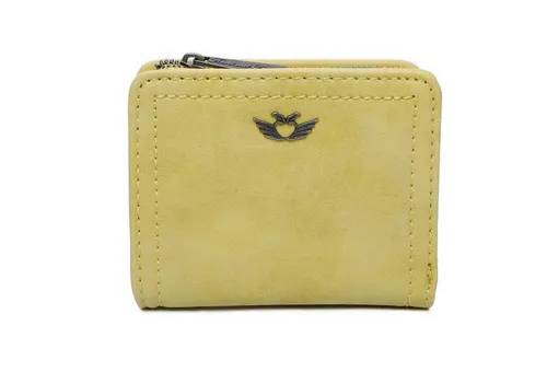 Fritzi aus Preußen Geldbörse Vintag Aurelie - Kleine und stilvolle Geldbörse mit 8 Kartenfächern, ideal für Ordnung und schnellen Zugriff. Perfekt für unterwegs, aus hochwertigem Material in strahlendem Gelb.
