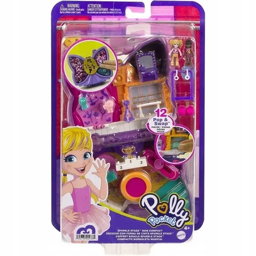 Polly Pocket Schleifen Konzert Kompakt Set mit Figuren HCG17