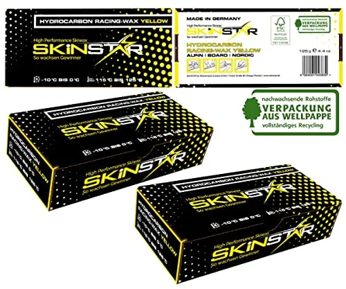 SkinStar Hydrocarbon Racing Wax Skiwax Profi-Wachs Mix Set Yellow 250g