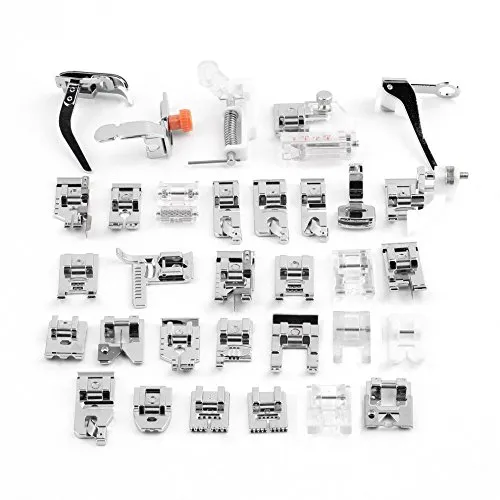 ele ELEOPTION Nähmaschinen-Set, multifunktional, für Haushaltsnähmaschine, Saum, Nähfuß, Zubehör für Brother Singer, 32 Stück
