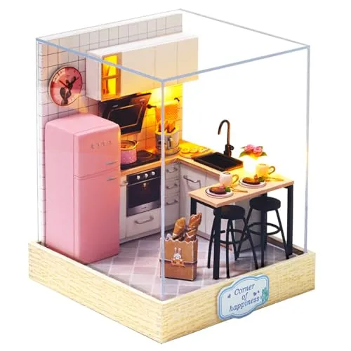 Cute Room 3D-Puzzle Miniaturhaus Modellbausatz - 3D-Puzzle DIY Miniaturhaus aus hochwertigem Birkensperrholz, ideal für kreative Stunden. Perfekt als Geschenk oder zur eigenen Dekoration. Geeignet ab 14 Jahren, inkl. Möbel und Zubehör.