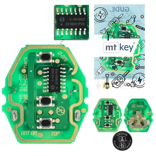 MT-KEY Funk Schlüssel für BMW 3er E46, 5er E39, 7er E38 und mehr - Programmable Funkfernbedienung mit 3 Tasten für verschiedene BMW Modelle. Ideal als Ersatz, einfach anlernbar per OBD oder Schlüsseldienst.