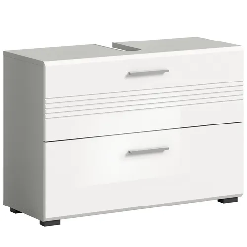 xonox.home Waschbeckenunterschrank Hellgrau Hochglanz in weiß von Roller