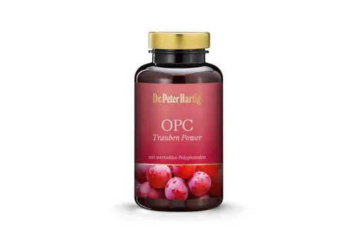 Dr. Peter Hartig OPC Trauben Power - 120 vegane Kapseln - Pflanzenextrakte mit OPC aus Weintraubenkernen und Vitamin C, unterstützt den Energiestoffwechsel und das Immunsystem für mehr Vitalität und Wohlbefinden.