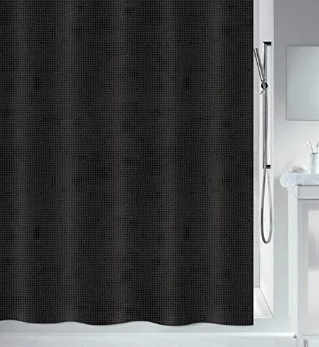 Spirella Duschvorhang Georges 120 cm x 200 cm Schwarz in schwarz von Spirella