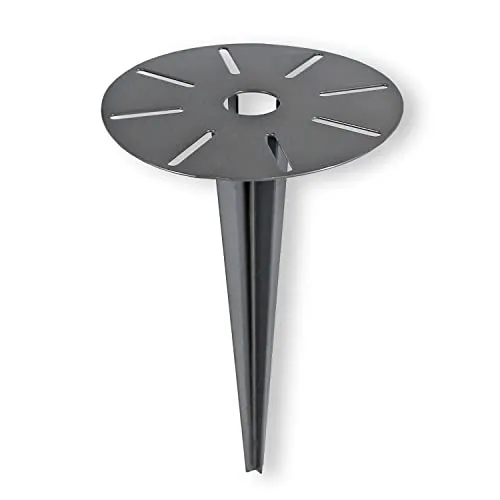 colourliving Einschlag-Erdspieß für Garten-Leuchten oder Garten-Steckdosen | Stahl pulverbeschichtet | praktische Kabelführung universal Befestigungsplatte | für Wege-/ oder Deko-Beleuchtung