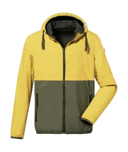 G.I.G.A. DX Herren Funktionswendejacke - Senfgelb, XL - Funktionsjacke mit regulierbarer Kapuze, winddicht und wasserabweisend. Ideal für Outdoor-Aktivitäten und umweltfreundlich durch PFC-freie Materialien.