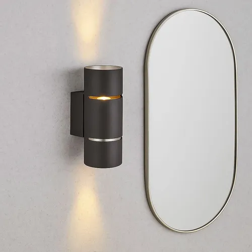 Wandlampe Wandleuchte LED Wohnzimmer Spiegel Leuchte Up Down schwarz H 20 cm