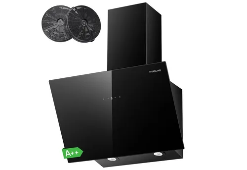 GASLAND Kopffreihaube 60 cm Dunstabzugshaube abzugshaube für Umluft und Abluft Leise A++ Serie AR60BS 60 cm Dunstabzugshaube abzugshaube für Umluft und Abluft Leise A++, Wandhaube mit Aktivkohlefilter 524 m³/h 9 Stufen mit Touchscreen