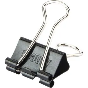 Maul Foldbackklammern 2141990, mauly 214, 19mm, schwarz, aus Metall, 12 Stück