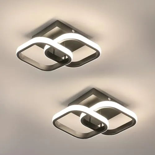 Mckalen 2 Stück LED Deckenleuchte 22W Schwarz von Mckalen