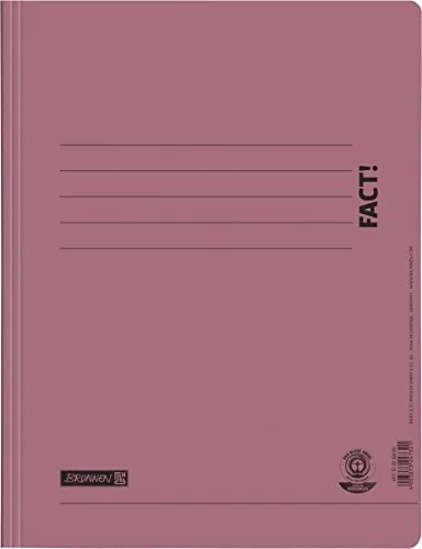 Baier & Schneider Brunnen 102010460 Schnellhefter A4, FACT!, aus Recyclingkarton) pink