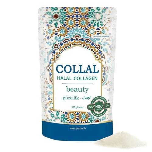 Collal® Halal-Collagen (Rind) - 300 g Pulver für Schönheit - Vitamine & Mineralien: Hochwertiges halal-zertifiziertes Collagenpulver für straffe Haut und gesunde Gelenke, hergestellt in Deutschland.