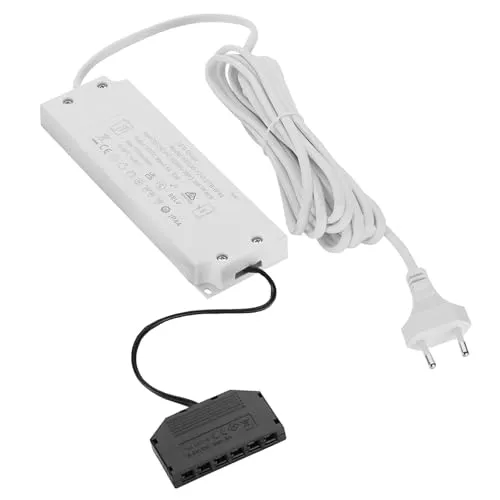SOTECH LED Transformator 12 VDC / 30 W mit 6-fach Verteiler - Kompakter 12V LED-Transformator für vielseitige Anwendungen, ideal für Deko-Beleuchtungen. Inklusive 6-fach Verteiler für den Anschluss mehrerer Leuchten. TÜV-geprüfte Sicherheit und einfache Montage.