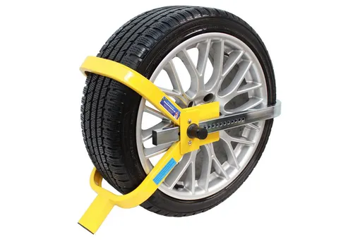 Radkralle Stahl Wegfahrsperre für Wohnwagen und PKW von Trutzholm