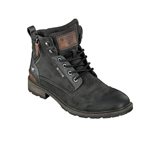 Mustang Shoes Winterboots grau 46 EU - Wanderschuhe in Größe 46 EU, stylisches graues Kunstleder, ideal für kalte Tage und Outdoor-Abenteuer.