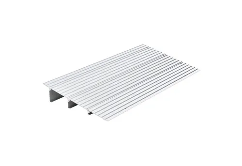 COSTWAY Türschwellenrampe - Aluminium Rollstuhlrampe mit 317 kg Tragkraft - Transportgeräte & Rampen - Verstellbare Rampenhöhe für nahtlosen Übergang, rutschfest und ideal für Rollstühle, Kinderwagen und mehr.