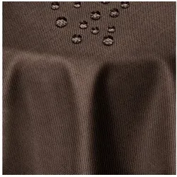 DecoHomeTextil Heimtextilmanufaktur Tischdecke Leinen Optik Tischdecke Tischtuch Abwaschbar Wasserabweisend braun Oval 160 x 220 cm