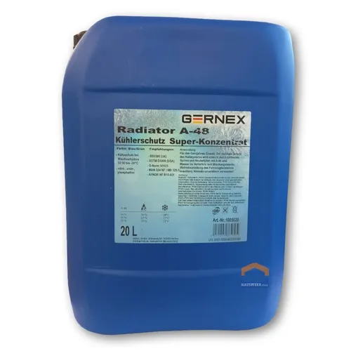 GERNEX Radiator A-48 blau/grün Kühlerfrostschutz Kühler Frostschutz 20 Liter
