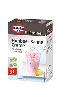 Produktbild Dr. Oetker Professional Himbeer-Sahne-Creme, Dessertpulver in 1 kg Packung