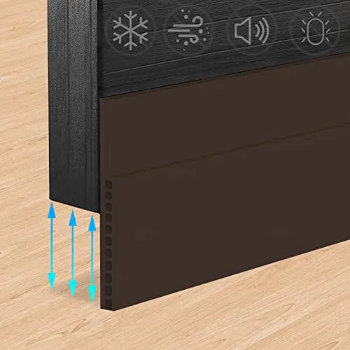 7.6 * 100cm,Zugluftstopper, Zugluftstopper für Türen Türdichtung (Große Lücke Tür) Türdichtung selbstklebend Schallschutz, Kälteschutz & Haustür Dichtungr, Braun