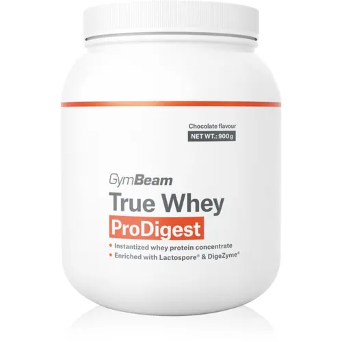 GymBeam True Whey ProDigest Molkenprotein mit Verdauungsenzymen Geschmack Chocolate 900 g