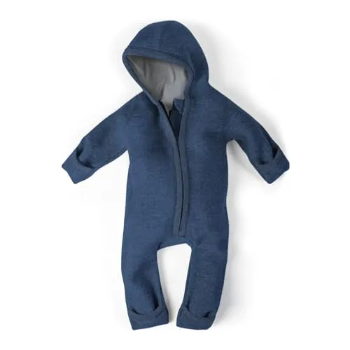 Ehrenkind Overall Walkoverall Baby aus Natur Schurwolle mit Reißverschluss - Winteroverall aus 100% mulesingfreier Schurwolle, atmungsaktiv und wärmeregulierend. Ideal für kalte Tage, pflegeleicht und robust - perfekt für aktive Kinder!