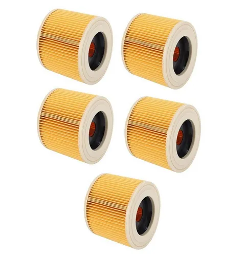 BAYLI Staubsaugerbeutel 5er Set - Kärcher Patronenfilter 6.414-552.0 inkl. Verschlussschraube