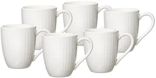 Ritzenhoff & Breker Becher Saphir - 6er Set Kaffeebecher aus Porzellan - Thermobehälter: Stilvolles Design mit filigranem Relief für besondere Anlässe und den täglichen Genuss.