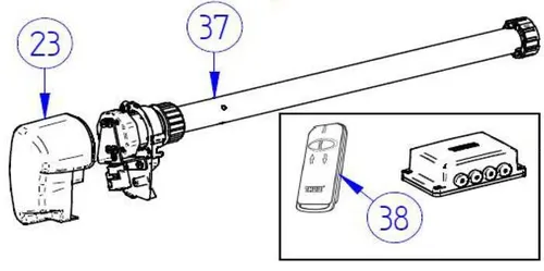 Fernbedienung für Motor ab 10/2021