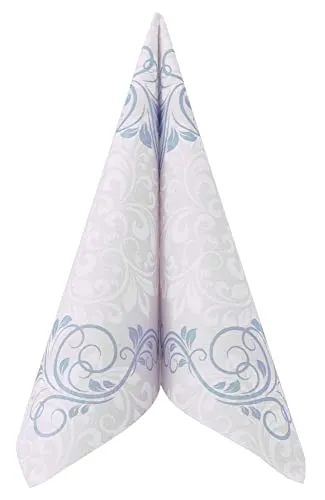 Servietten Ornamente 40x40 cm stoffähnlich Airlaid - ORNAMENTS, Farbe:blau 50