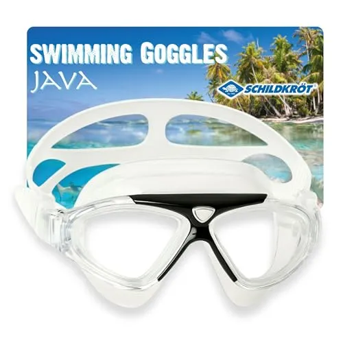 Schildkröt Schwimmmaske Java für Erwachsene – Schwimmbrille mit 180° Sichtfeld, Anti-Fog, UV-Schutz & Easy-Adjust – ideal für Triathlon, Freiwasser & Training
