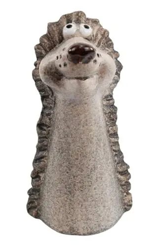 itsisa Zaunhocker Igel H: 18cm aus Keramik - Zaun Deko Garten, Tierfigur Pfostenhocker, Zaunfigur, Gartendeko, Zaunstecker