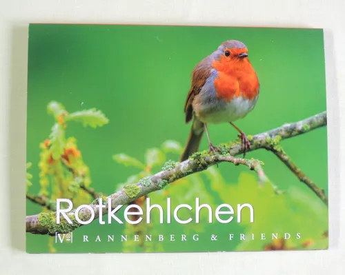 1x Postkartenbuch Rotkehlchen 15 verschiedene Motive Postkarten Vogel Vögel