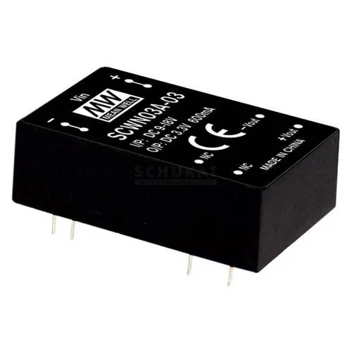 MEAN WELL SCWN03A-05 DC/DC-Wandlermodul 600mA 3W Anzahl Ausgänge: 1 x Inhalt 1St.