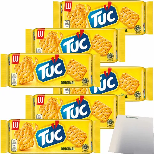 TUC Cracker Original Salzgebäck 6er Pack 6x100g Packung usy Block