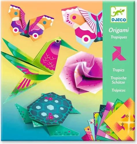 Djeco Origami Tropics Tropische Tiere Bastelset