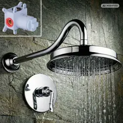 PaulGurkes Duschset Regendusche Retro Chrom Serie GAIA